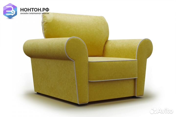 Кресло еврокнижка Прованс горчичное