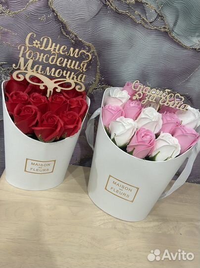 Букет из мыльных роз