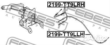 Трос ручного тормоза правый