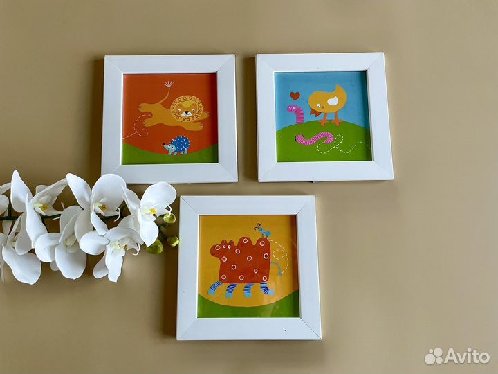 Картины детские IKEA 3 шт