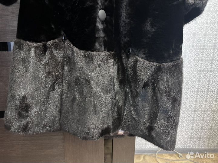 Шуба меховая денская из овчины и норки
