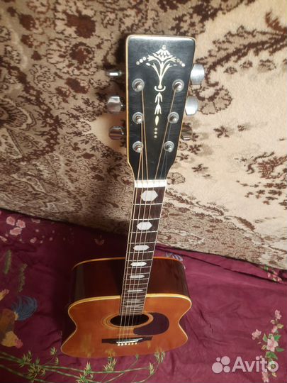 Акустическая гитара Suzuki Marvel Япония 1973год