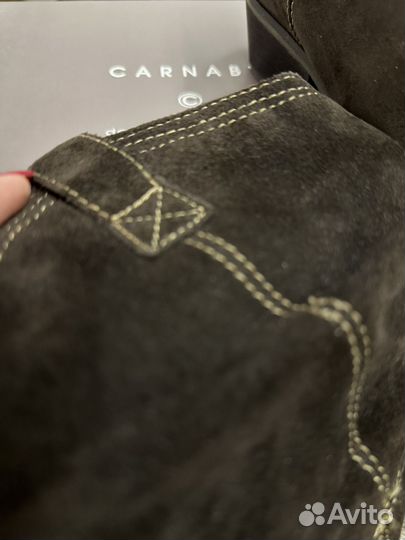 Полусапоги женские зимние натуральная замша