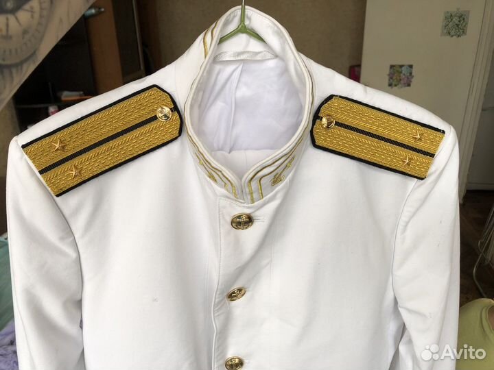 Бушлат военный белый, парадная форма белая вмф