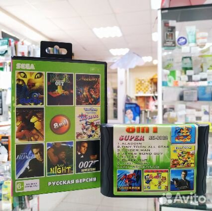 8в1 aladdin/tiny toon ALL star/spiderman/ 007/1001