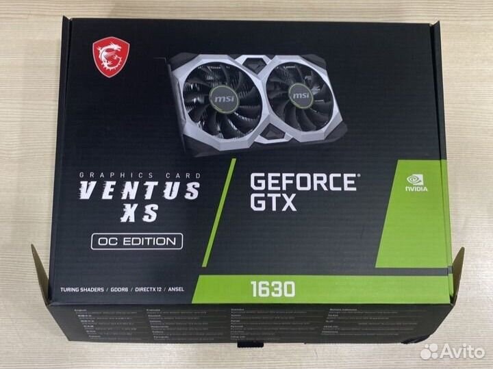 Видеокарта MSI GeForce GTX 1630 ventus XS 4gb
