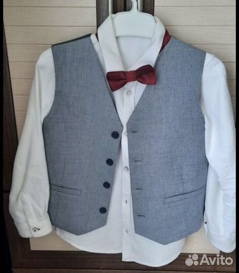 Рубашка с жилеткой 128