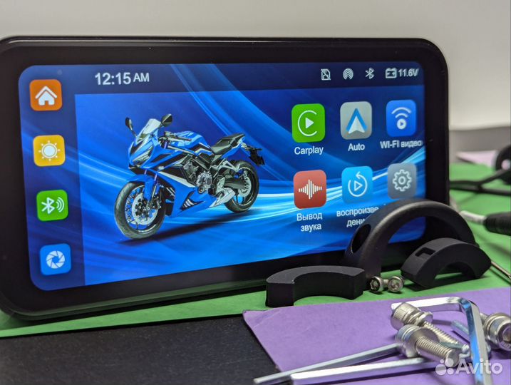 Навигация для мотоцикла Carplay камеры