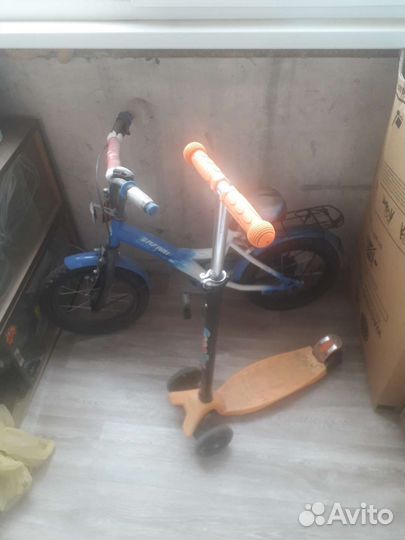 Детский велосипед для детей от5-8 лет и самокат