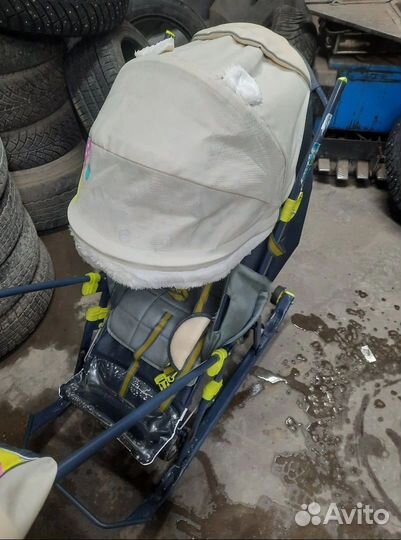 Детские санки коляска ника