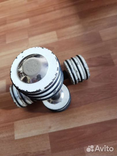 Гантели разборные по 7кг, ручка резиновая