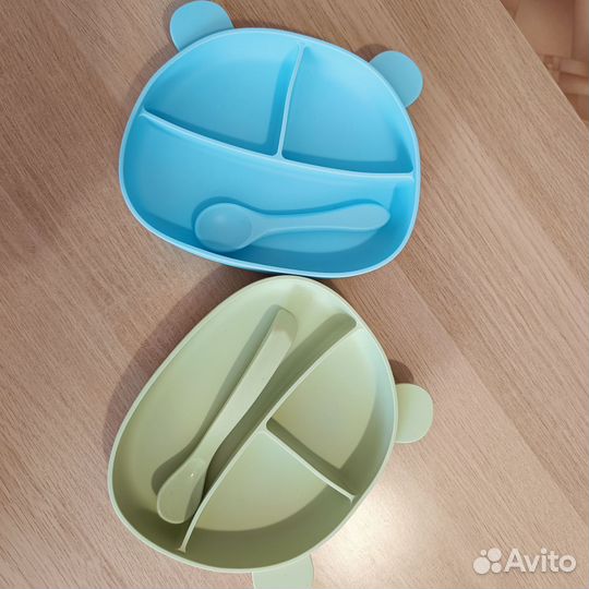 Тарелка детская силиконовая на присоске