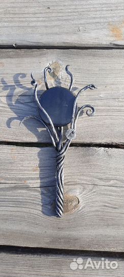 Кованое зеркало, обсидиан, ритуальное, магическое