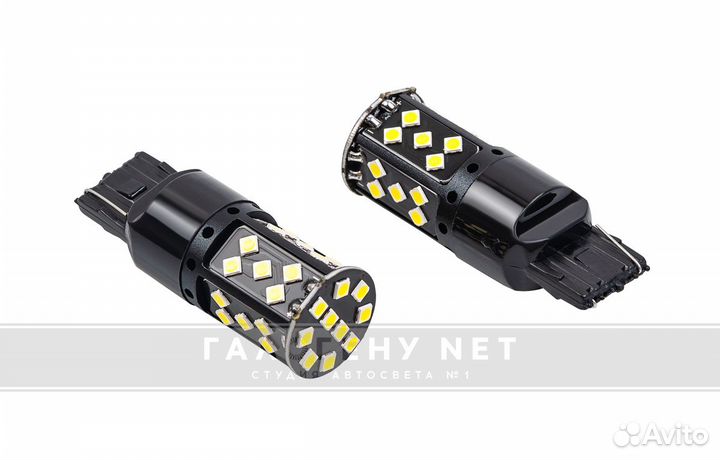 Автолампа GNX W21W LED белая canbus (1шт)