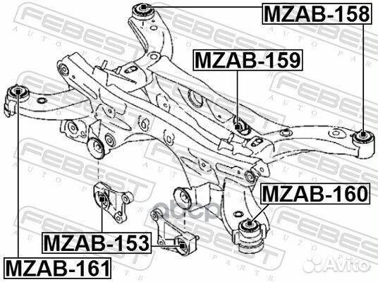 Сайлентблок задней балки подходит для mazda CX-5