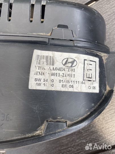 Приборная панель hyundai elantra xd