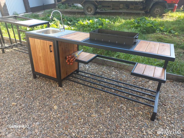 Мангал с мойкой