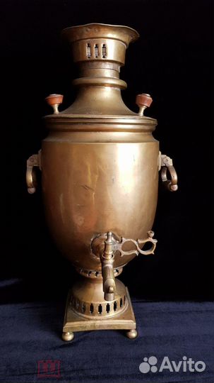 Самовар старинный, угольный, XIX век, редкая форма