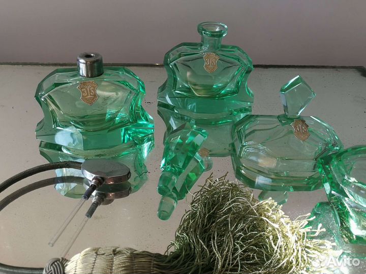 Туалетный набор,флакон Hoffman Чехословакия винтаж