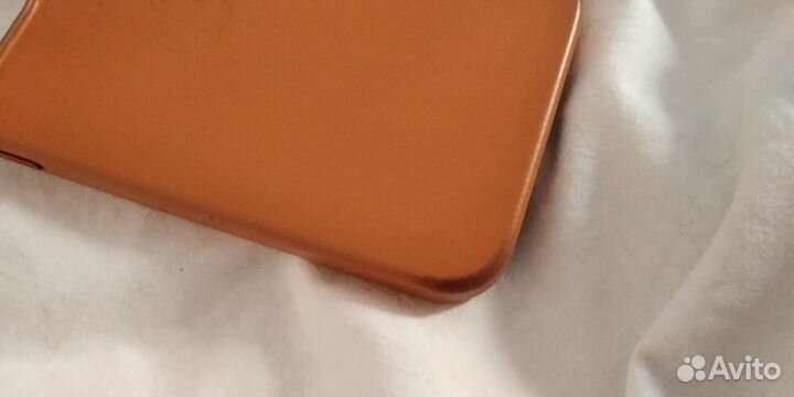 Кожаный чехол apple leather золотая охра Оригинал