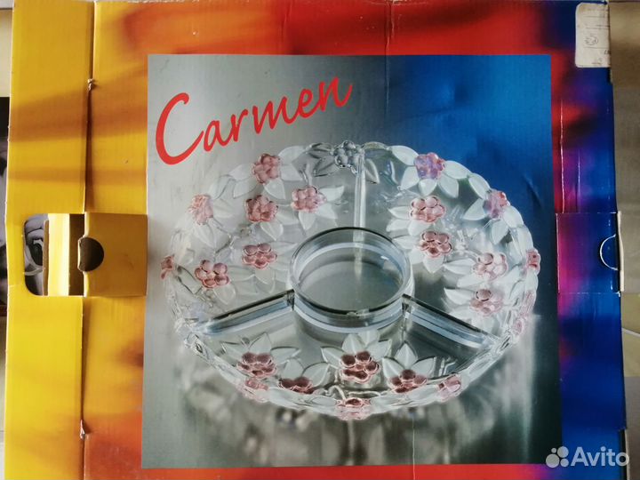 Менажница из цветного стекла