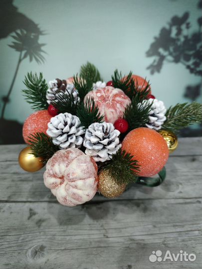 Новогодний букет из мыла