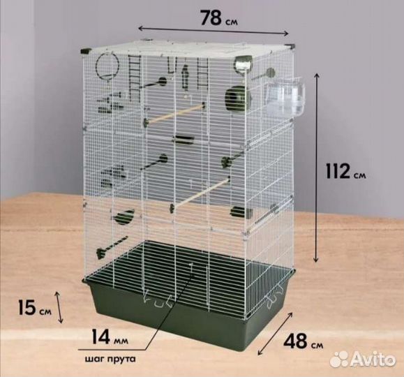Клетка для птиц большая (пентхаус)