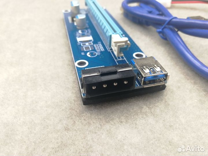 Райзер PCI-E V006 USB 3.0 Molex Новый