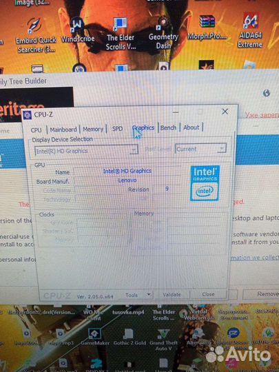 Материнская плата с процессором и памятью