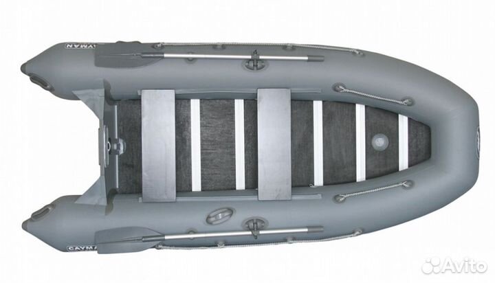 Лодка пвх Кайман N-330 (пайол 12 мм.) серый/темно