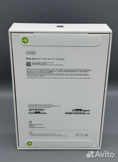 iPad Mini 7 512Gb Wi-Fi+Cellular 2024 Blue/Purple