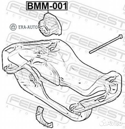 Febest BMM-001 Опора кпп задняя