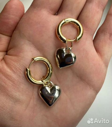 Серьги Конго Трансформеры Сердце