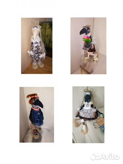 Кукла тильда Ворона ученица