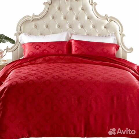 Комплект белья шёлковый Алая роза, 19 мм жаккард