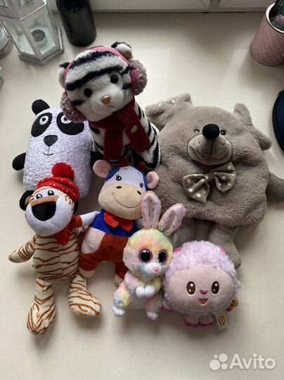 Игрушки пакетом детские мягкие смешарики тигр