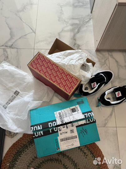 Оригинальные кроссовки vans knu skool черные