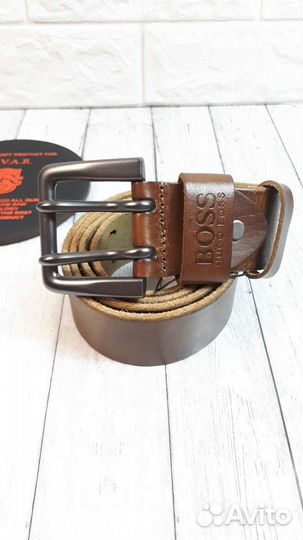 Мужской кожаный ремень hugo boss