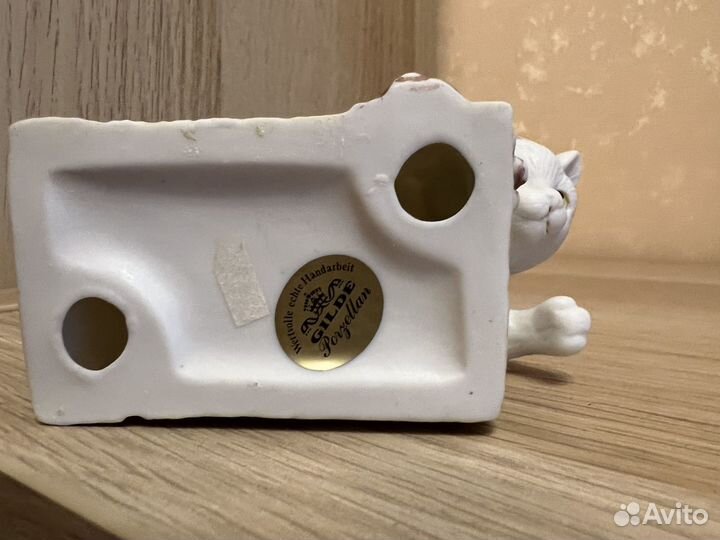 Статуэтка котенок, кошка и мышь, фарфор фигурка