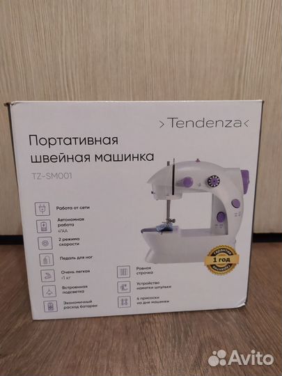 Портативная швейная машинка Tendenza, новая