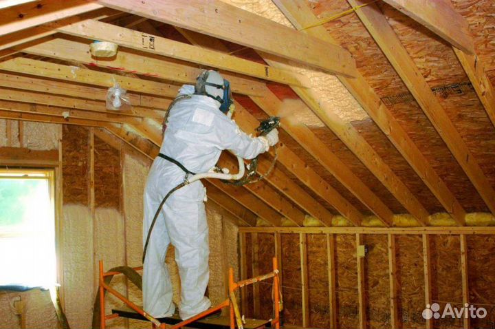 Утепление пенополиуретаном мансарды дома