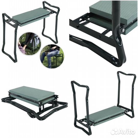 Складная скамейка-перевертыш зеленая