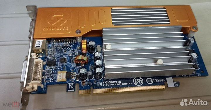 Видеокарта PCI-E Gigabyte GV-NX73G128D-RH nvidia G