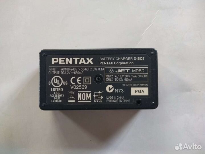 Зарядное устройство SC D-BC8 pentax D-LI8 /D-LI85