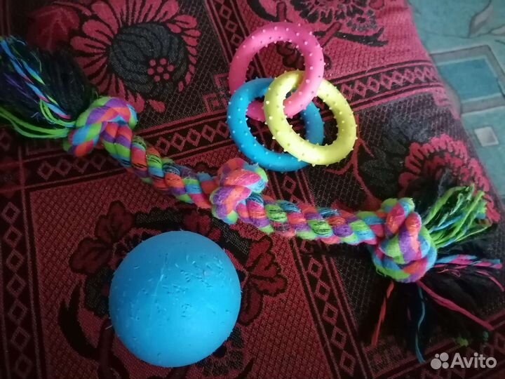 Мячик канат игрушки для собаки