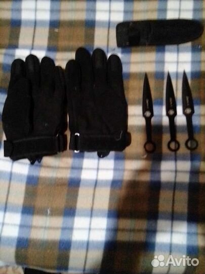 Тактические перчатки, ножи