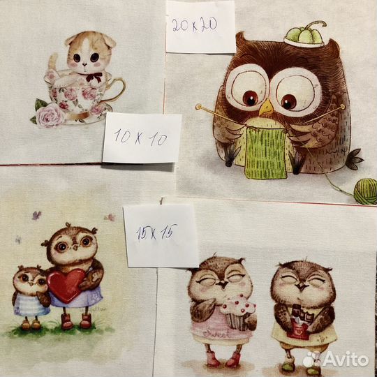 Отрезки ткани хлопок