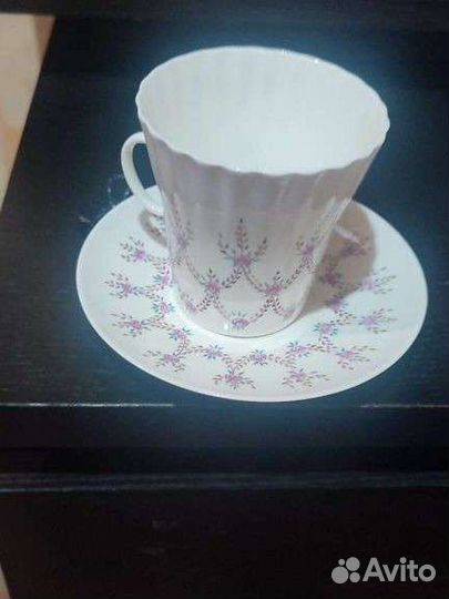 Кофейная пара лфз костяной фарфор СССР