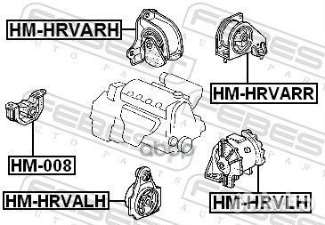 Опора двигателя левая honda HR-V AT 99-05 HM-HR