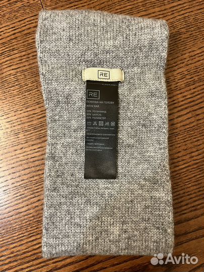 Шерстяная повязка на голову женская